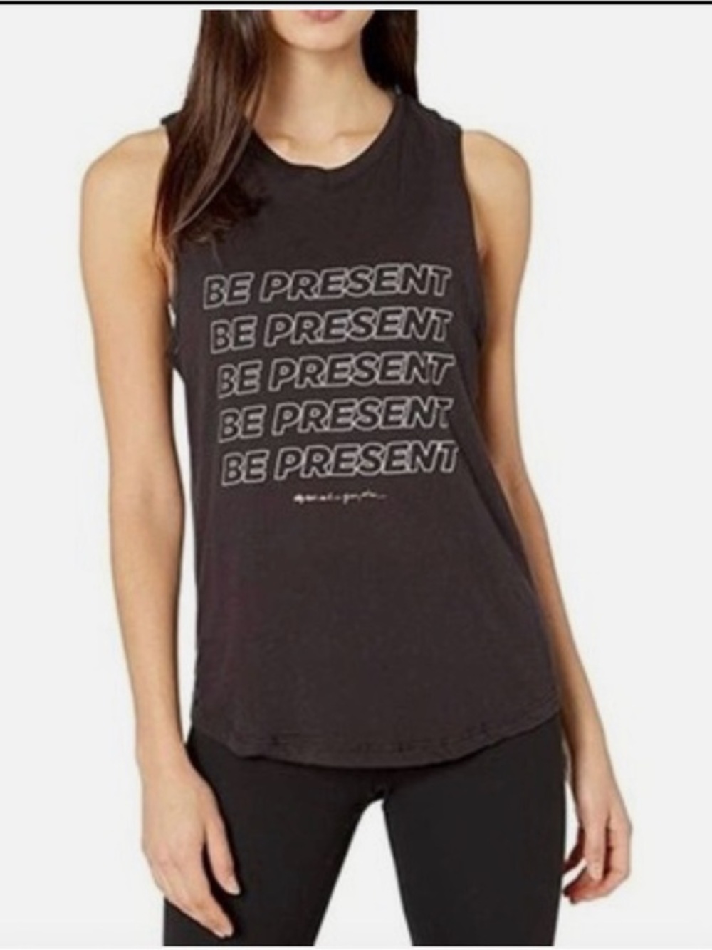 Spiritual Gangster Be Present Graphic Tank Sz Small